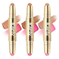 Kaely Contour Blush Multiuse Stick Makeup, Cream Bronzer Contouring Sticks Palette Face Make Up Set, Ultra-Creamy Radiant Finish Formula, Vegan & Cruelty-free, 3Pcs-01+02+03