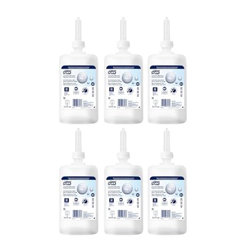 Tork Extra Mild Hand Washing Liquid Soap S1, No Fragrance Added, 6 x 1L, 400029 (formerly 400011)