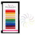 Beauty7 Colored Lash Extensions Rainbow Classic D+ Curl 0.05mm Thickness 15mm Dramatic Eyelashes Ombre 12 Colors
