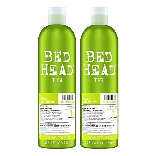 Bed Head by TIGI Urban Antidotes Re-Energize Daily Shampoo and Conditioner 25.36 fl oz 2 count (Pack of 2)