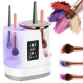 3-in-1 Electric Makeup Brush Cleaner and Dryer, Automatic Brush Cleaning Machine with Dual-Direction Deep Cleaning & Adjustable Drying, Portable USB Cosmetic Tool for All Size Brushes and Sponges