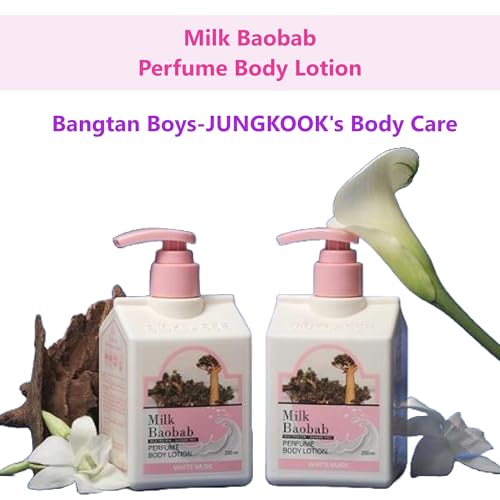 Milk Baobab Bangtan Boys JUNGKOOK Scented Body Lotion White Musk 250ml x 2 pack