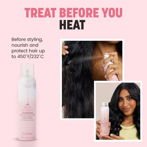 Drybar Hot Toddy Heat Protection Spray for Hair, Lightweight Formula, Protects from Heated Styling, Straightening and Curling Irons