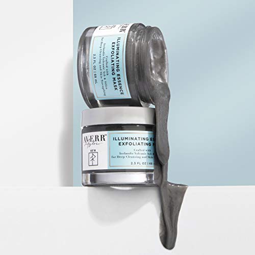 Averr Aglow Illuminating Essence Exfoliating Mask, Peel Dead Skin, Acne, Dark Pores Minimizer, Natural Solution Facial Mask Skin Care, Hydrating Face Treatment