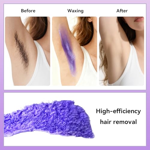 Hard Wax Beads for Hair Removal, 3lbs Wax Beans Kit- Perfect for Sensitive Skin, Bikini, Face,Leg, Eyebrow, Back, At Home Waxing Beads for Women Men (3pack)