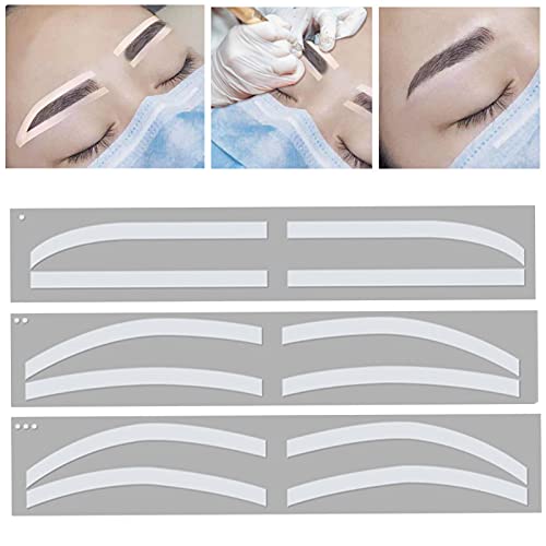 Eyebrow Stencil Stickers Airbrush Eyebrow Sticker Stencil Eyebrow Auxiliary Stickers,6 Pairs Eyebrow Auxiliary Stickers Disposable Adhesive Eyebrow Pattern Sticker