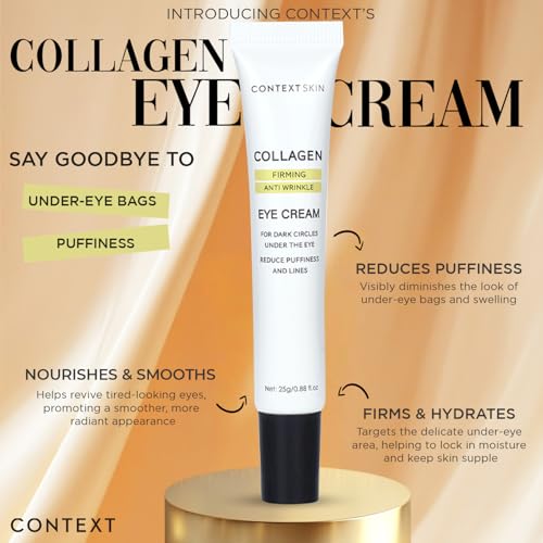 CONTEXT SKIN Collagen Eye Cream ? 3-in-1 formula with collagen, coffee & niacinamide for lightweight hydration ? supports a smoother, refreshed under-eye appearance ? 0.88 fl oz