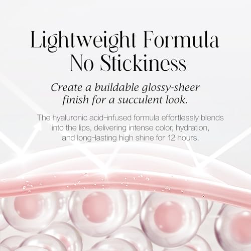 CARSLAN Flood Kissed Lipstick, Hydrating Lip Color Makeup, Natural Lip Gloss Finish with Hyaluronic Acid Formula, Shiny, Smooth, W03