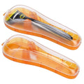 Linkidea 2 Pcs Portable Travel Razor Holder, Protective Razor Case Compatible with Fusion 5 ProGlide, Sensor 3, SkinGuard, Pace 6 Pro (Orange)