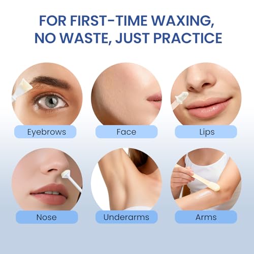 Nose Hard Wax Beads for Hair Removal, Refill Precision Waxing Beads For Nose, Ear, Eyebrow, Lip, Face, Natural Wax Beads for Sensitive Skin, Painless, Portable, 200g/7.06oz
