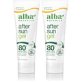 Alba Botanica Aloe Vera Gel for Skin, Cooling After Sun Treatment for Face and Body, Made with Purity Certified 80% Aloe Vera Gel Formula, 8 fl. oz. Tube (Pack of 2)