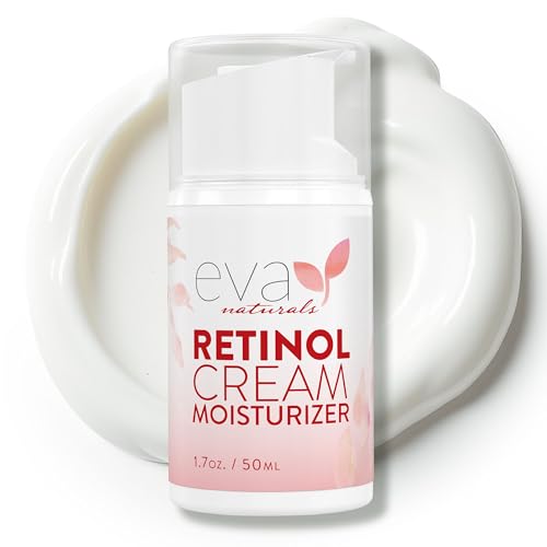 Eva Naturals Anti-Aging Retinol Cream For Face - Anti-wrinkle Retinol-Complex Moisturizer Day & Night Cream w/Hyaluronic Acid & Vitamin E For Women & Men - Reduce Fine Lines & Dark Spots - 1.7 Fl Oz