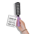 Cricket Static Free Fast Flo Pretty Karma Vent Hair Brush for Blow Drying - Wet Brush Styling, and Detangler for Hair Care, Recycled Materials - Planet Purple
