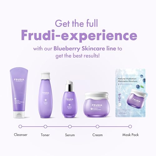 FRUDIA Blueberry Hydrating Face Toner (6.59 fl oz) - Moisturizing Korean Face Toner w/ 88% Blueberry Extract, Vegan Panthenol for Dry Skin | Vegan and Cruelty Free