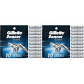 Gillette Sensor Excel Men's Razor Blade Refills, 10 Count (Pack of 2)