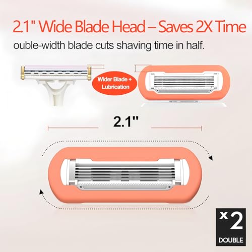 Women's 5-Blade Travel Razor with Case ? Includes Handle + 5 Refills ? Compact, Extra Smooth Shaving for On-The-Go ? Travel Size Toiletries Essential