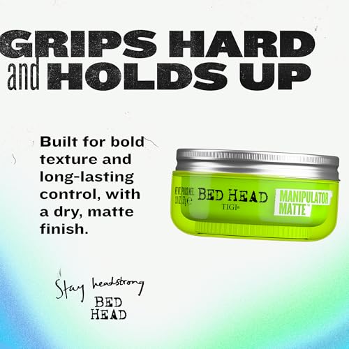 TIGI Bed Head Hair Wax, Manipulator Matte 2-Pack ? Strong Hold Wax to Paste, Hair Styling Products for Women and Men, Tropical Fruit Fragrance, 2.01 Oz Ea