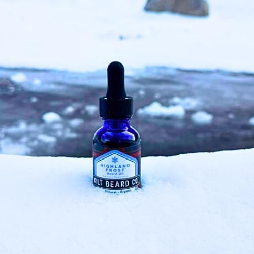 Kilt Beard Co.- Highland Frost (Holiday Edition) Premium Beard Oil 1oz (Sage, Cypress, Pathouli, Spearmint) Moisturize, Nourish, Organic, All-Natural