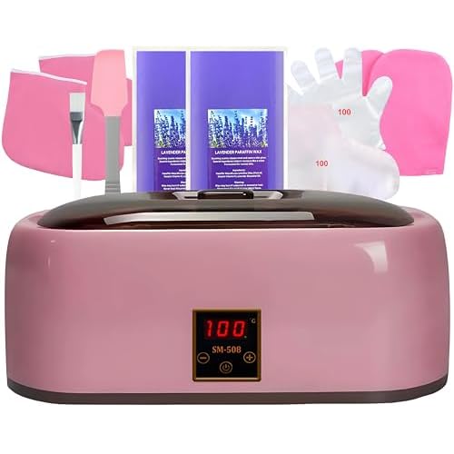 Paraffin Wax Machine for Hands & Feet - Rapid Melting with Intelligent Temp Control, Auto-Timer & Keep Warm, Professional At-Home Spa Kit for Moisturizing Skin & Arthritis Joint Relief (4L)