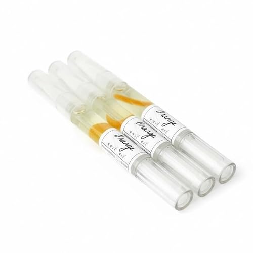 Orange Cuticle Oil Trio, All-Natural, Vegan, Cruelty-Free Nail and Cuticle Repair with Coconut Oil, Sweet Almond Oil, Vitamin E, Handmade in USA, 3 Pack Gift Set