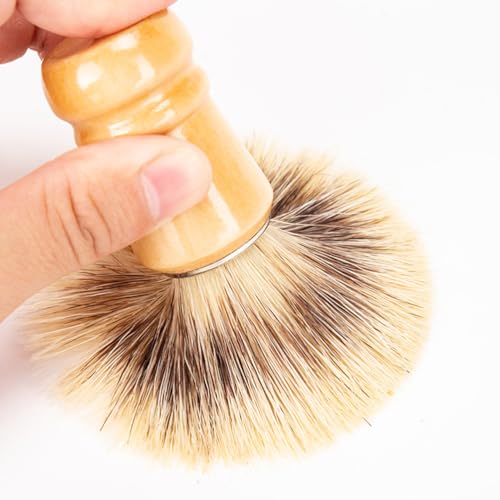 Beaupretty Men S Shaving Brush with Wooden Handle for Beard Grooming and Styling Durable Shave Accessory for Home Travel and Salon Use