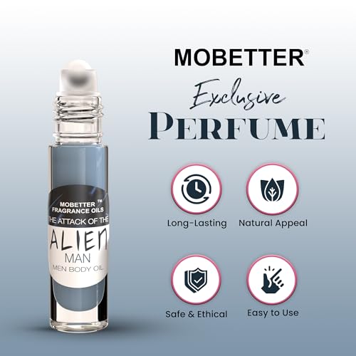 The Attack of The Alien Man Men Fragrance Body Oil, Oriental Woody, Long Lasting, Travel Size, Inspired by Alien Man