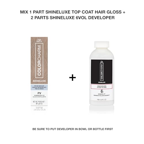 COLORCHARM ShineLuxe Top Coat Hair Gloss | Restores Color Vibrancy & Adds Shine with Smooth, Conditioned Results | Vegan Formula & Free of Ammonia | 2 oz.