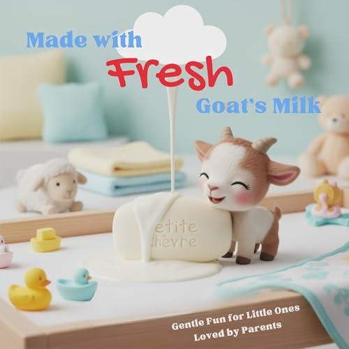 Li¡¯l Goat¡¯s Gentle Goat Milk Soap, 3¡¿90g Pack, Mild Moisturizing Bar for Sensitive Skin, Made with Fresh Canadian Goat Milk (Original)
