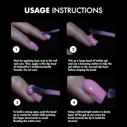 MakarttPro Builder Nail Gel in a Bottle Series: 12 Neutral Cover Colors, 17ml Nail Gel Set for Professional Nail Technicians, Soak-Off Builder Gel for Natural Overlays and Sculpted Manicures