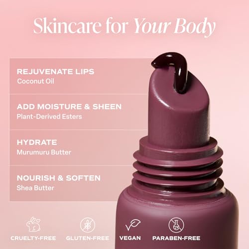 Saltair Hydrating Lip Oil Balm, Clear and Tinted Lip Gloss, Everyday Shades 5-Pack. Moisturizing Vegan Conditioning for Dry Cracked Lips with Glossy High-Shine Finish. Coconut Vanilla Flavor