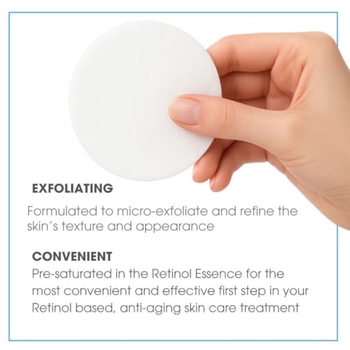 Consult Beaute - Regenerol - Retinol Exfoliating Facial Treatment Discs - Micro Exfoliation for Face - Smoother Skin - 60 Disposable Wipes