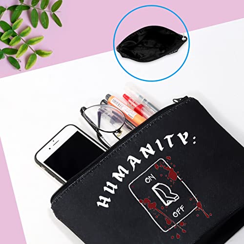 GJTIM Vampire Show Inspired Gift Humanity Switch Off TVD Zipper Pouch Makeup Bag Gift for Vampire Fans (Humanity Bag)