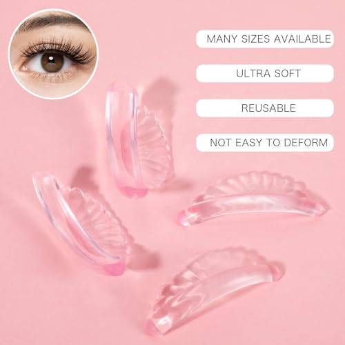 20Pcs Lashlift Pads Shields Self Sticky Lash Lift Rods C-Curl Pad Soft Eyelash Perm Rod Air Bubble Silicone-Light Weight Guard No glue Reusable Eyelash Perming for Eyelashes Lifting