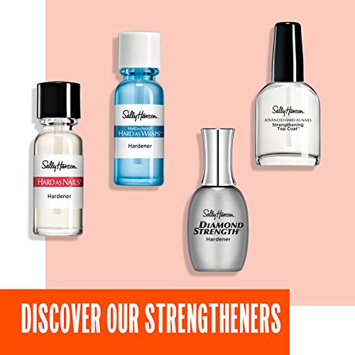 Sally Hansen Hard As Nails Nail Strengthener, Natural Tint | Pack of 2 | Rosy Tint | Base Coat | 0.45 Fluid Ounces