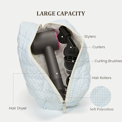 Hair Tools Travel Bag Compatible with Dyson Airwrap Cute Floral Travel Case for Shark Flexstyle Hair Tools Organizer