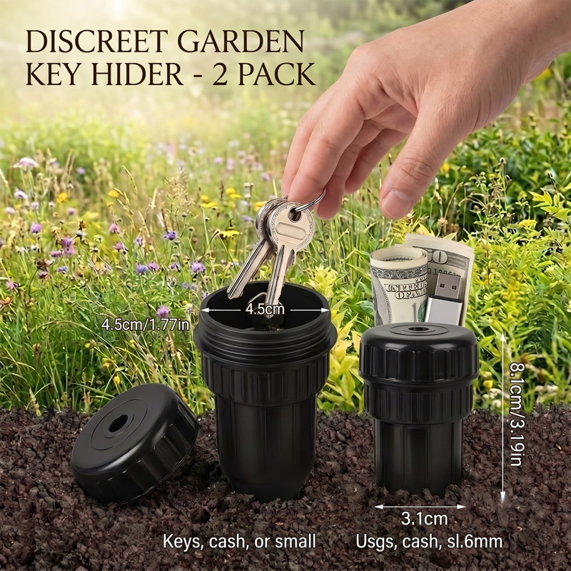 Outdoor Garden Sprinkler Head Safe - Waterproof Hidden Storage Box for Keys Cash Jewelry