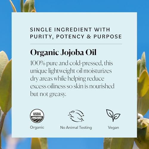 Sky Organics Organic Jojoba Oil, 100% Pure | Moisturizing for Face, Hair, Skin & Nails | Natural Cold Pressed Hexane Free | Base Carrier Oil