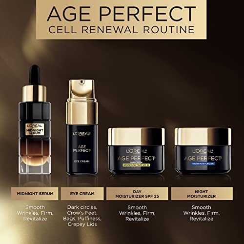 L'Oreal Paris Age Perfect Cell Renewal Anti-Aging Eye Cream,For Dark Circles & Puffiness 0.5 Fl oz,(Pack of 2)