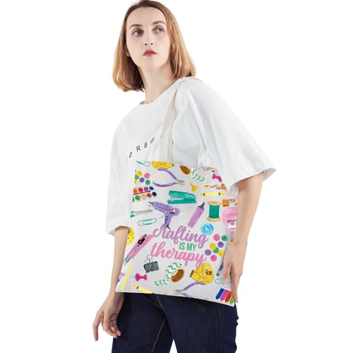WZMPA Crafting Survival Kit Crafter Gifts Crafting Is My Therap Scrapbooking Makeup Zipper Pouch Bag Crafting Merchandise (Crafting Therapy-T)