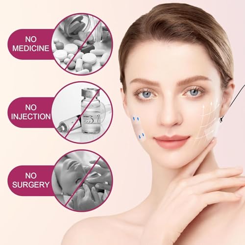 160PCS Face Lift Tape Invisible Face Tape Neck Lift Tape Lifting Instantly With String, Anti Wrinkle Facial Patches V-Shaped for Facial Wrinkles, for Dounle Chin Forehead Skin (Transparent)