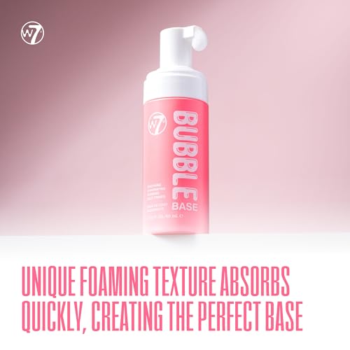 W7 Bubble Base Foaming Primer ? Hydrating, Skin-Perfecting Makeup Base for a Smooth & Flawless Finish ? Infused with Hyaluronic Acid & Aloe Vera to Nourish and Prime the Skin