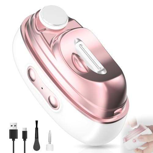2026 Upgraded 4-in-1 Electric Nail Clipper,Electric Smart Nail Clippers for Adults-2 Speed Gears Adjustable,Automatic Nail Clippers with Polishing Light & Clip Storage for Adults,Seniors & Caregivers