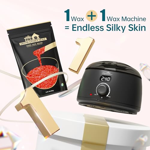 Lifestance L2 Digital Wax Warmer Hair Removal Kit + 1LB Strawberry Wax Beads