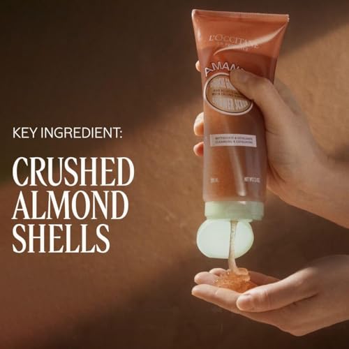 L¡¯Occitane Almond Shower Scrub, 2-In-1 Exfoliating Body Wash with Nourishing Oil Removes Dead Skin Cells & Cleanses for Smooth, Soft & Radiant Skin