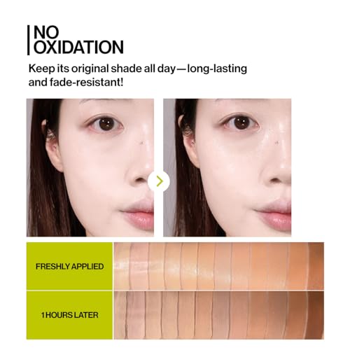 Unleashia Foundation Makeup Healthy-Green Cushion - 15g, Lightweight Buildable Coverage, Vegan, Natural Satin Finish(27W)