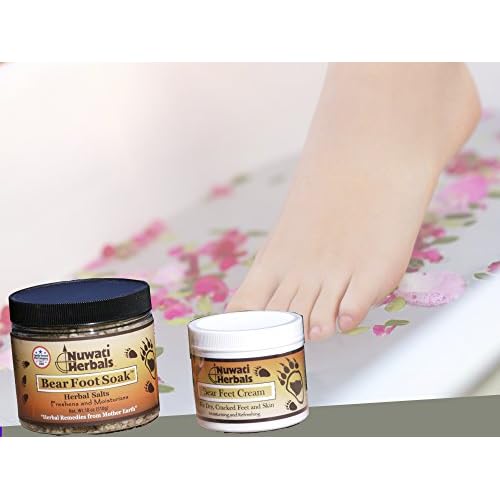 Nuwati Herbals - Bear Feet Cream - Herbal Moisturizer for Dry Cracked Feet and Skin, 4 ounces