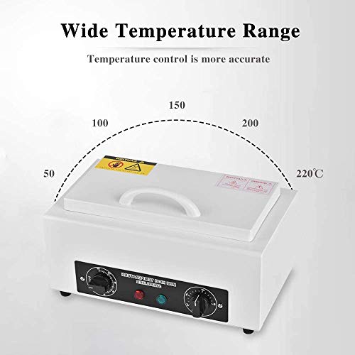 300W Heat Sterilizer NV-210 w/Timer Disinfection Box Manicure Pedicure SPA Salon Equipment for Sundry Beauty Hair Nail Metal Tools