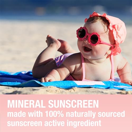 Neutrogena Pure & Free Baby Mineral Sunscreen Lotion with Broad Spectrum SPF 50 & Zinc Oxide, Water-Resistant, Hypoallergenic & Tear-Free Baby Sunscreen, 3 fl. oz, 3 pk