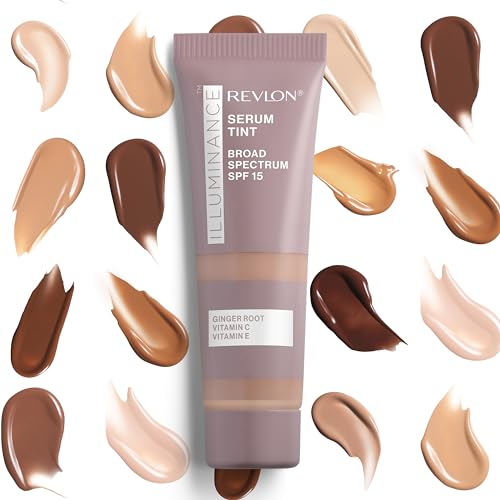 Revlon Illuminance Tinted Serum, Triple Hyaluronic Acid, Evens Out Skin Tone Over Time and Hydrates All Day, SPF 15, 209 Buff Beige, 0.94 fl oz.