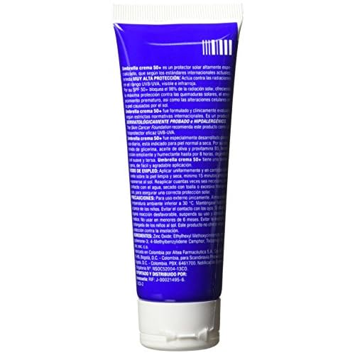 Umbrella Crema SPF 50+, Protector Solar, tubo con 60 g